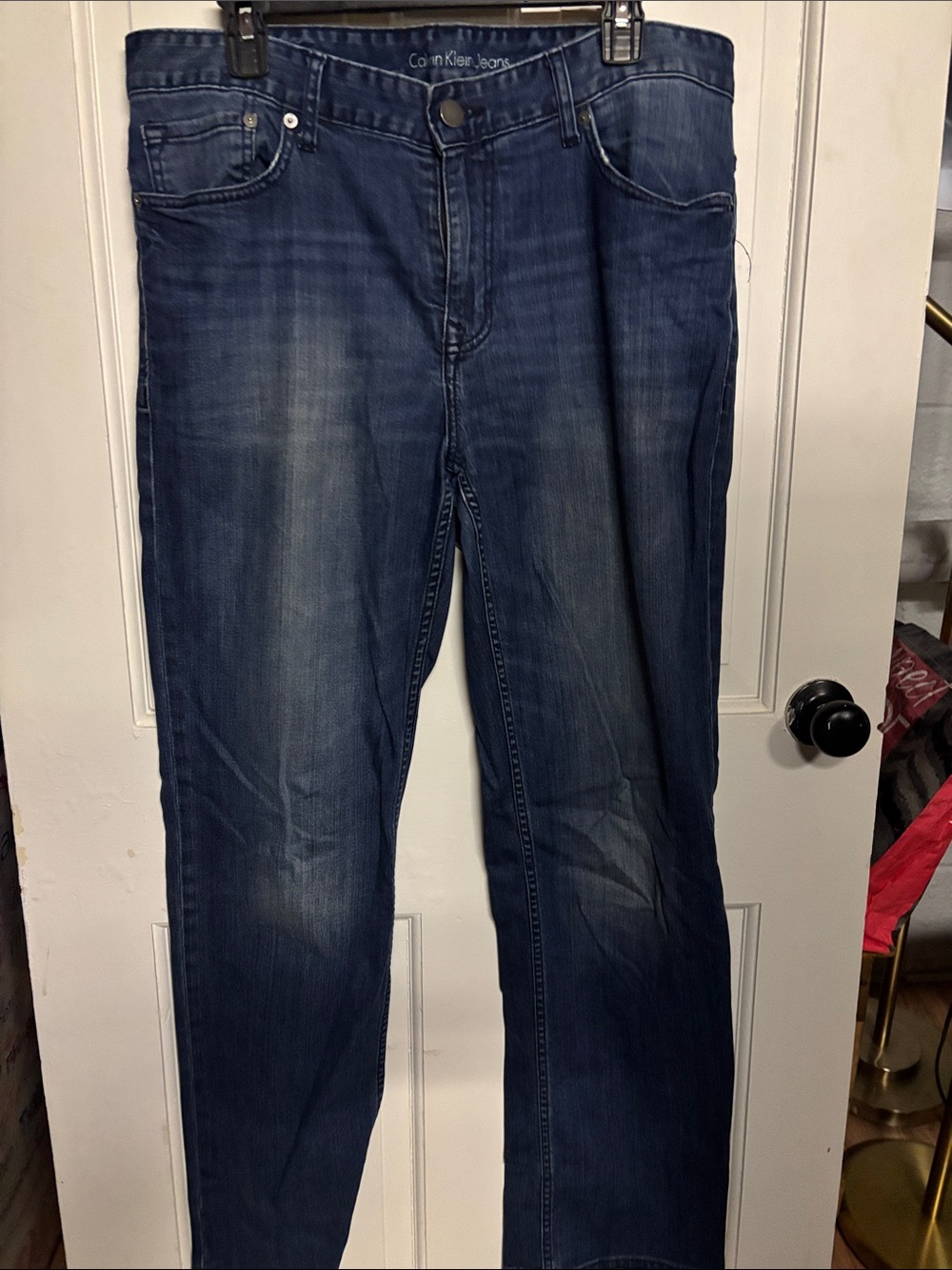 Calvin Klein Men’s Blue Straight-Leg Jeans